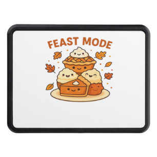 Feast Mode – Cute Autumn Comfort Food Plate Boxy T Trailer Hitch Cover