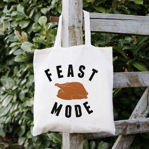 Feast Mode   Festive Thanksgiving Turkey Tote Bag