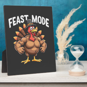 Feast mode Funny Thanksgiving Turkey Fitness Meal Plaque