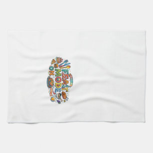 Feast Mode On Funny Foodie Graphic T-Shirt Kitchen Towel