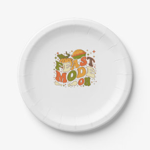 Feast Mode on, Thankgiving Costume Paper Plate
