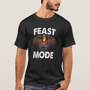 Feast Mode On Turkey Muscle Thanksgiving Family Di T-Shirt