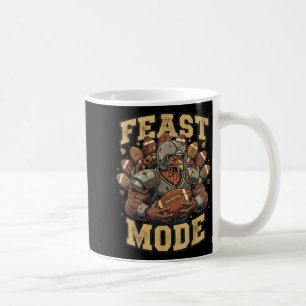 Feast Mode Turkey Football Thanksgiving Funny Vint Coffee Mug