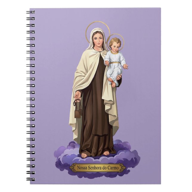 Feast of Our Lady of Mount Carmel Catholic Marian  Notebook (Front)