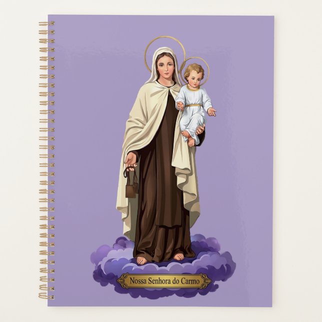 Feast of Our Lady of Mount Carmel Catholic Marian  Planner (Front)