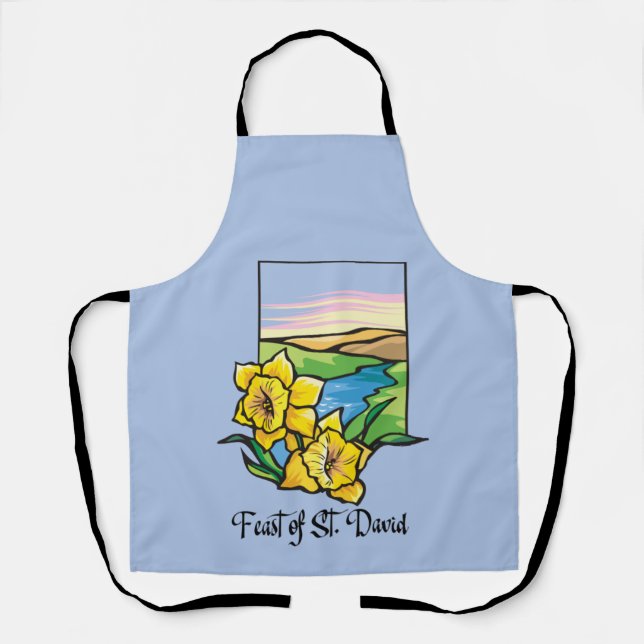 Feast of St. David Daffodils Apron (Front)
