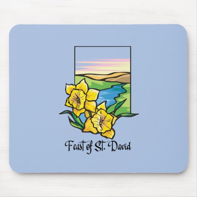 Feast of St. David Daffodils Mouse Pad (Front)
