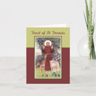 Feast of St. Francis, Animals and Stigmata Card
