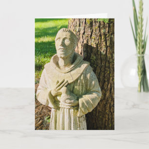 Feast of St. Francis With Bird in Hand Card