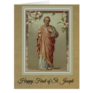Feast of St. Joseph Card w/Memorare Prayer