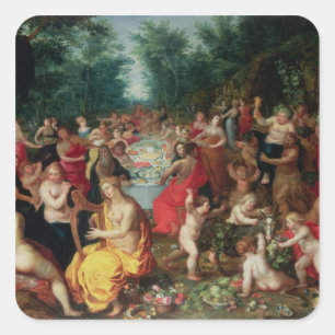 Feast of the Gods Square Sticker