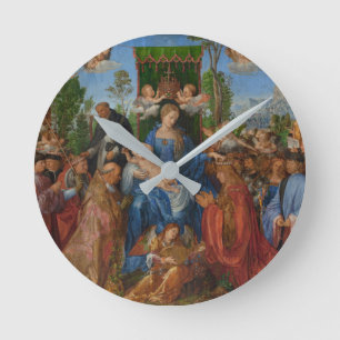 Feast of the Rose Garlands, 1506 (oil on wood) Round Clock
