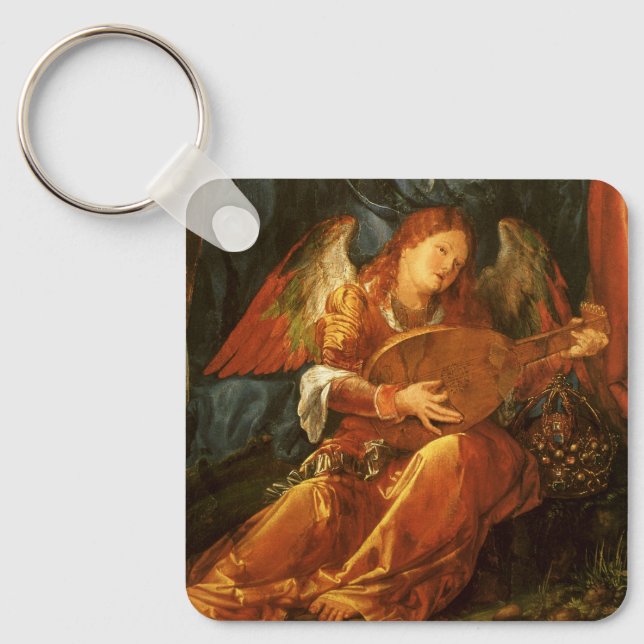 Feast of the Rose Garlands Angel by Albrecht Durer Keychain (Front)