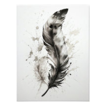 Feather - Black and white
