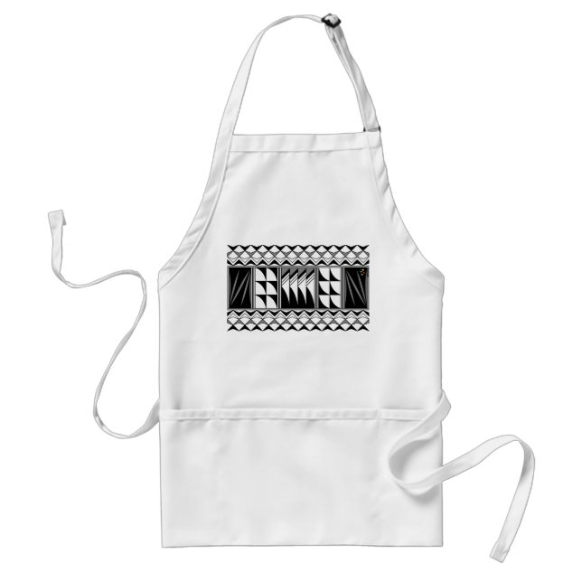 Feather Blessings in Grey Standard Apron (Front)