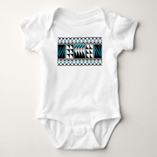 Feather Blessings in Turquoise Baby Bodysuit