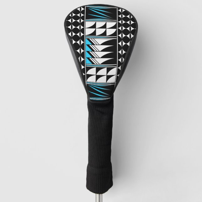 Feather Blessings in Turquoise Golf Head Cover (Front)