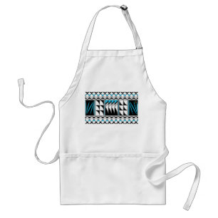Feather Blessings in Turquoise Standard Apron