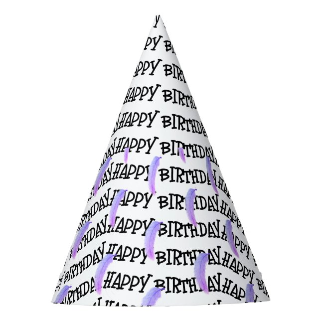Feather blown by the wind party hat (Front)