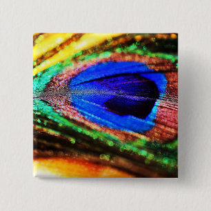 Feather by Shirley Taylor 2 Inch Square Button