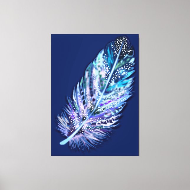 Feather Canvas Print - Your Colours (Front)