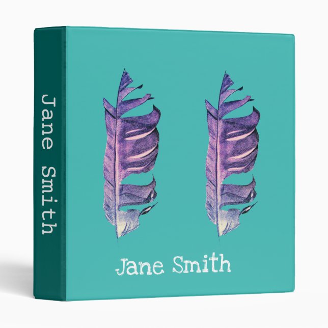 Feather drawing fine art original illustration binder (Front/Spine)
