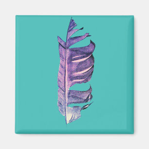 Feather drawing fine art original illustration magnet