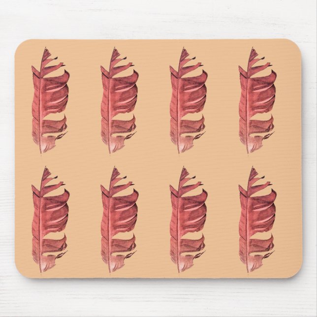 Feather drawing fine art original illustration mouse pad (Front)