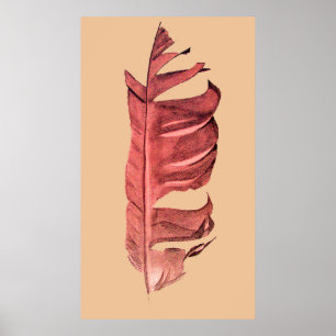 Feather drawing fine art original illustration poster