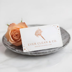 Feather Duster Professional Maid & House Cleaning Business Card