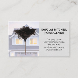 Feather Duster   Residential Home Business Card