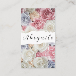 Feather Flower Vector Seamless Vintage Floral  Bus Business Card
