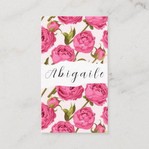 Feather Flower Vector Seamless Vintage Floral Business Card