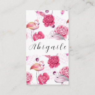 Feather Flower Vector Seamless Vintage Floral  Business Card