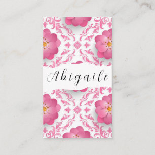 Feather Flower Vector Seamless Vintage Floral  Business Card