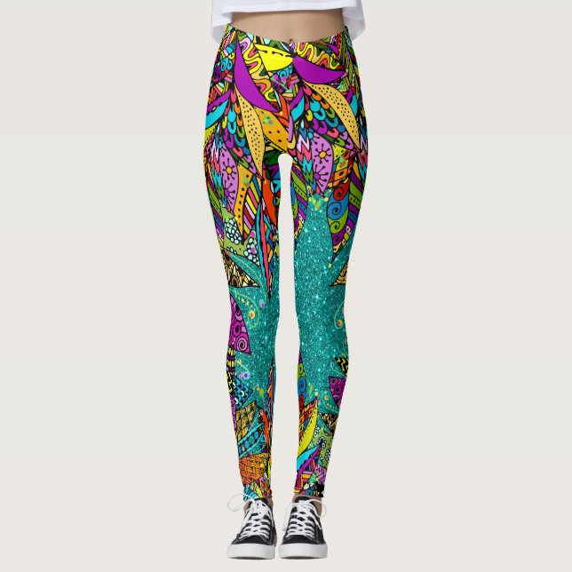 Feather Fun Pop Mode 4 Leggings (Devant)