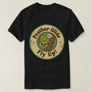 Feather Glide Fly Up Kiwi Climbing Fun T-Shirt