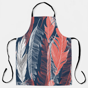 Feather Graphics, Beautiful Seamless Pattern. Apron