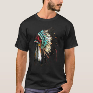 Feather Headdress Native American Indian Headdress T-Shirt