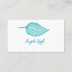 Feather, Leaf, Nature, Yoga, Business Cards