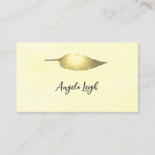 Feather, Leaf, Nature, Yoga, Business Cards