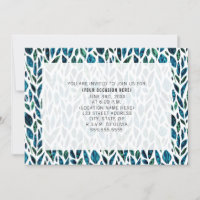 Feather Leaves Blue All Purpose Generic Party