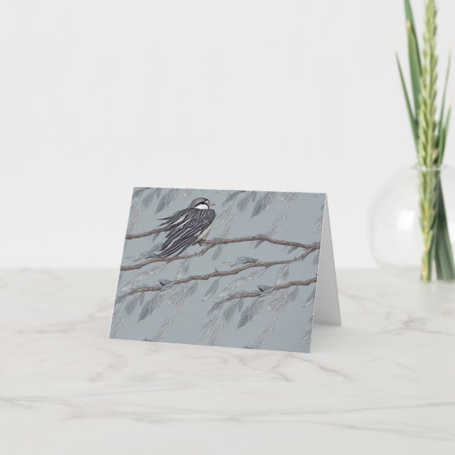 Feather Leaves Thank You Card (Front)