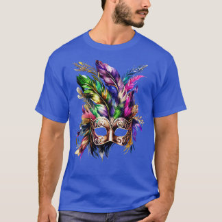 feather mardi gras mask TShirt
