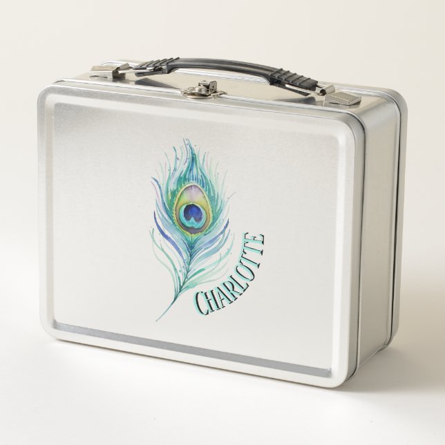Feather Metal Lunch Box (Front)
