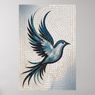 Feather Mosaic - Decorative Bird Poster