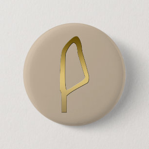 Feather of Maat Egyptian symbol 2 Inch Round Button