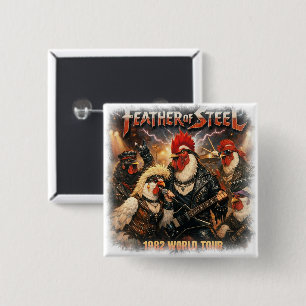 Feather of Steel – 1982 World Tour Heavy Metal 2 Inch Square Button