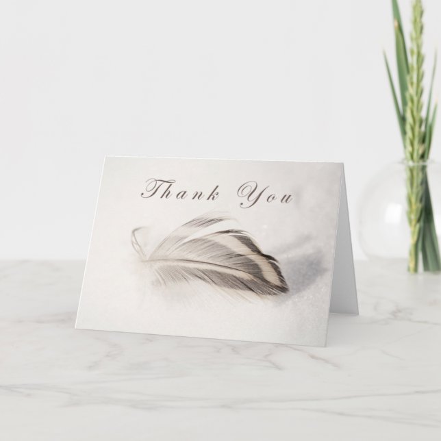 Feather On The Snow Card (Front)
