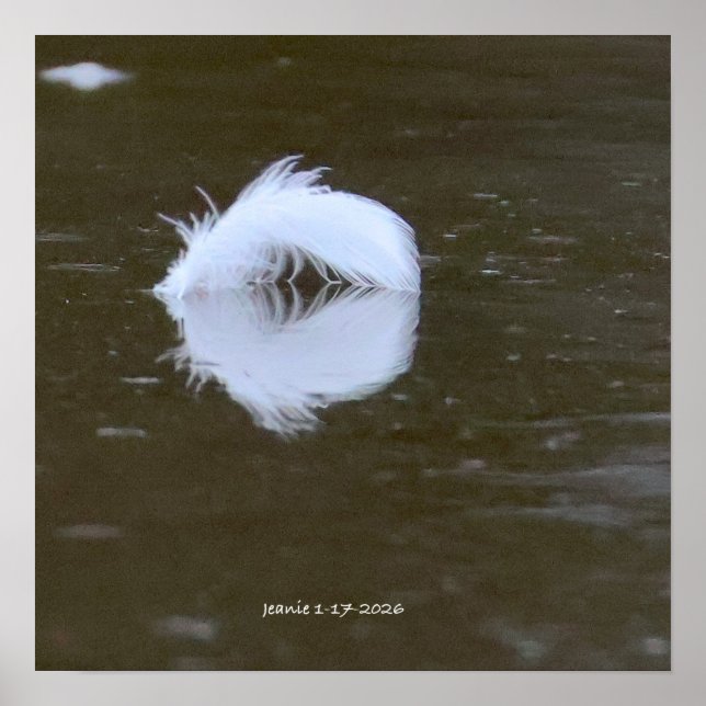 Feather on the water poster (Front)